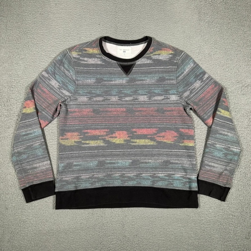 Sol Angeles‎ Sweater Mens Large Southwestern Print Cotton Blend Casual USA Made
